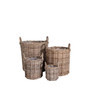 Round Decorative Wicker Seagrass Clothing Basket