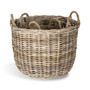 Round Wicker Rattan Water Hyacinth Baskets for Clothes Storage