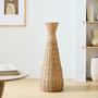 Rustic Wicker Floor Vases for Home Decor