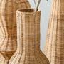 Rustic Wicker Floor Vases for Home Decor