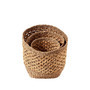 Seagrass & Water Hyacinth Storage Basket Set of 3