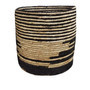 Set of 3 Decorative Seagrass and Corn Husk Woven Baskets