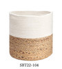 Stylish Beige Cotton Rope Planter Baskets for Storage