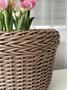 Stylish Rattan Planter Basket for Outdoor Plants