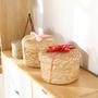 Valentine's Day Wicker Gift Basket with Lid for Storage