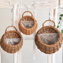 Vintage Wicker Hanging Flower Basket for Sale