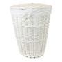 White Rattan Laundry Basket for Clothes Storage