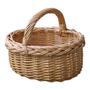 White Rattan Laundry Basket for Clothes Storage