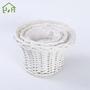 White Wicker Plant Planter Basket for Home Decor