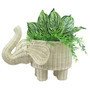 Wicker Elephant Decor Basket for Home