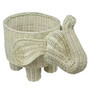 Wicker Elephant Decor Basket for Home