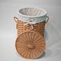 Wicker Laundry Baskets with Lid for Clothes Storage - Water Hyacinth Rattan