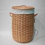 Wicker Laundry Baskets with Lid for Clothes Storage - Water Hyacinth Rattan