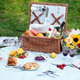 Wicker Picnic Basket for 4 | Large Wicker Basket