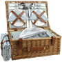 Wicker Picnic Basket for 4 | Large Wicker Basket