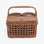 Wicker Picnic Basket for Outdoor Camping and Holidays