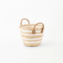 Wooden Seagrass Woven Baskets for Home Decoration