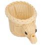 Woven Rattan Elephant Toy Basket for Christmas Gifts