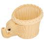 Woven Rattan Elephant Toy Basket for Christmas Gifts