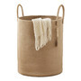 Woven Rope Tall Laundry Hamper for Blanket and Toy Storage