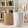 Woven Rope Tall Laundry Hamper for Blanket and Toy Storage