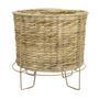 Woven Water Hyacinth Basket with Lid for Home Decoration