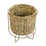 Woven Water Hyacinth Basket with Lid for Home Decoration