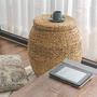 Woven Water Hyacinth Basket with Lid for Organizing