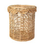 Natural Seagrass Storage Round Wicker Basket with Lid