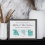 Custom State Map Canvas - Mother's Day Long Distance Gift
