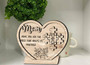 Mother's Day canvas art with interlocking puzzle pieces and hearts, add children's names, a sweet gift for Mom's living room