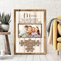 Mother's Day canvas puzzle wall art personalized with names of children, thoughtful gift for Mom from son and daughter