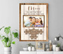 Mother's Day puzzle canvas wall decor, personalized with children's names, meaningful gift for Mom from her kids