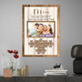 Mother's Day puzzle piece canvas wall art, custom kids' names included, sentimental gift from son or daughter