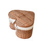 Adorable Heart Shaped Wicker Basket for Holiday Decor