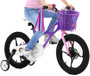 Adorable Purple Wicker Basket for Balance Bikes & Scooters