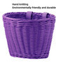 Adorable Purple Wicker Basket for Balance Bikes & Scooters