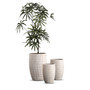 Big Size Tall Fiber Clay Flower Pots for Indoor and Outdoor