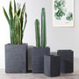 Black Ceramic Plant Pot - Versatile Fiber Clay for Home and Garden