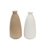 Conic Rustic Tall Ceramic Vase with Sand Glaze Finish for Home Decoration