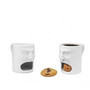 Cute White Ceramic Coffee Mug with Biscuit Pocket