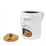 Cute White Ceramic Coffee Mug with Biscuit Pocket