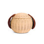 Dog Shaped Wicker Baskets | Cute Puppy Head Wicker Rattan Basket for Home Decor