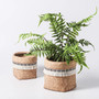 Farmhouse Plant Pot with Weave and Tassel Design for Succulent