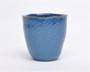 Glossy Glazed Blue Ceramic Plant Pot - Indoor/Outdoor