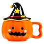 Halloween Ceramic Mug with Lid for Girls Occasion Gift | Pumpkin Shaped