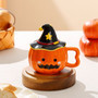 Halloween Ceramic Mug with Lid for Girls Occasion Gift | Pumpkin Shaped