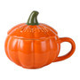 Halloween Pumpkin Mug for Coffee & Tea | Festive Ceramic Cup with Lid – Perfect for Fall & Spooky Season