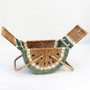 Handwoven Watermelon Wicker Basket for Picnic and Home Decor