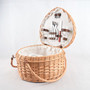 Heart Shaped Wicker Basket for Fruit Storage, Picnic and Garden Use